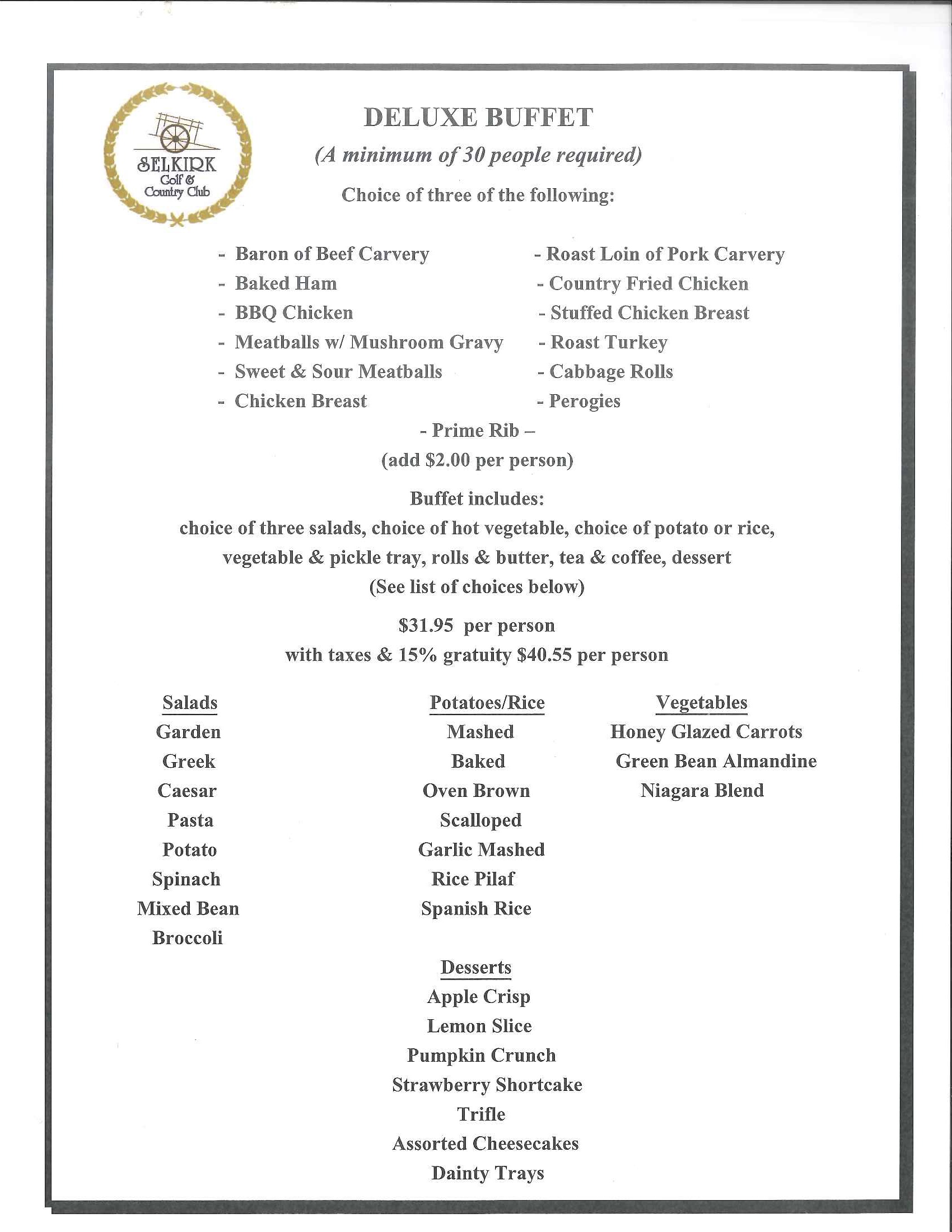 2022 banquet menu deluxebuffet
