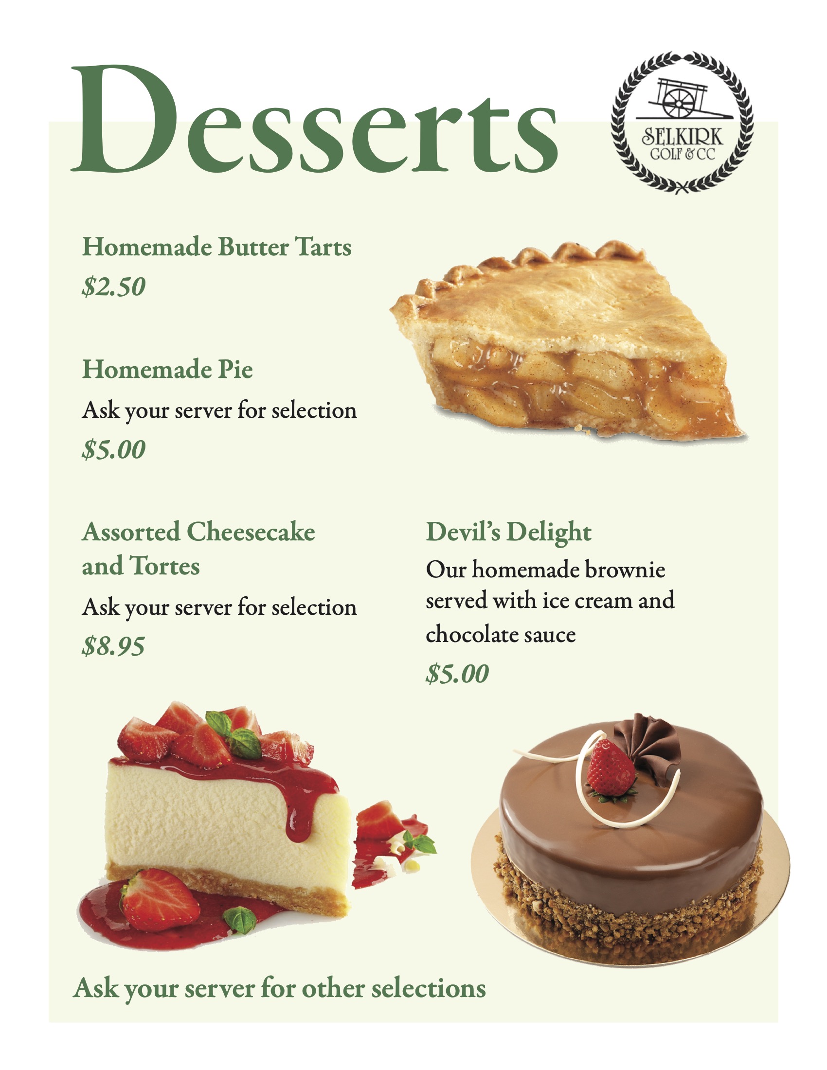 2024 SGCC menu dessert