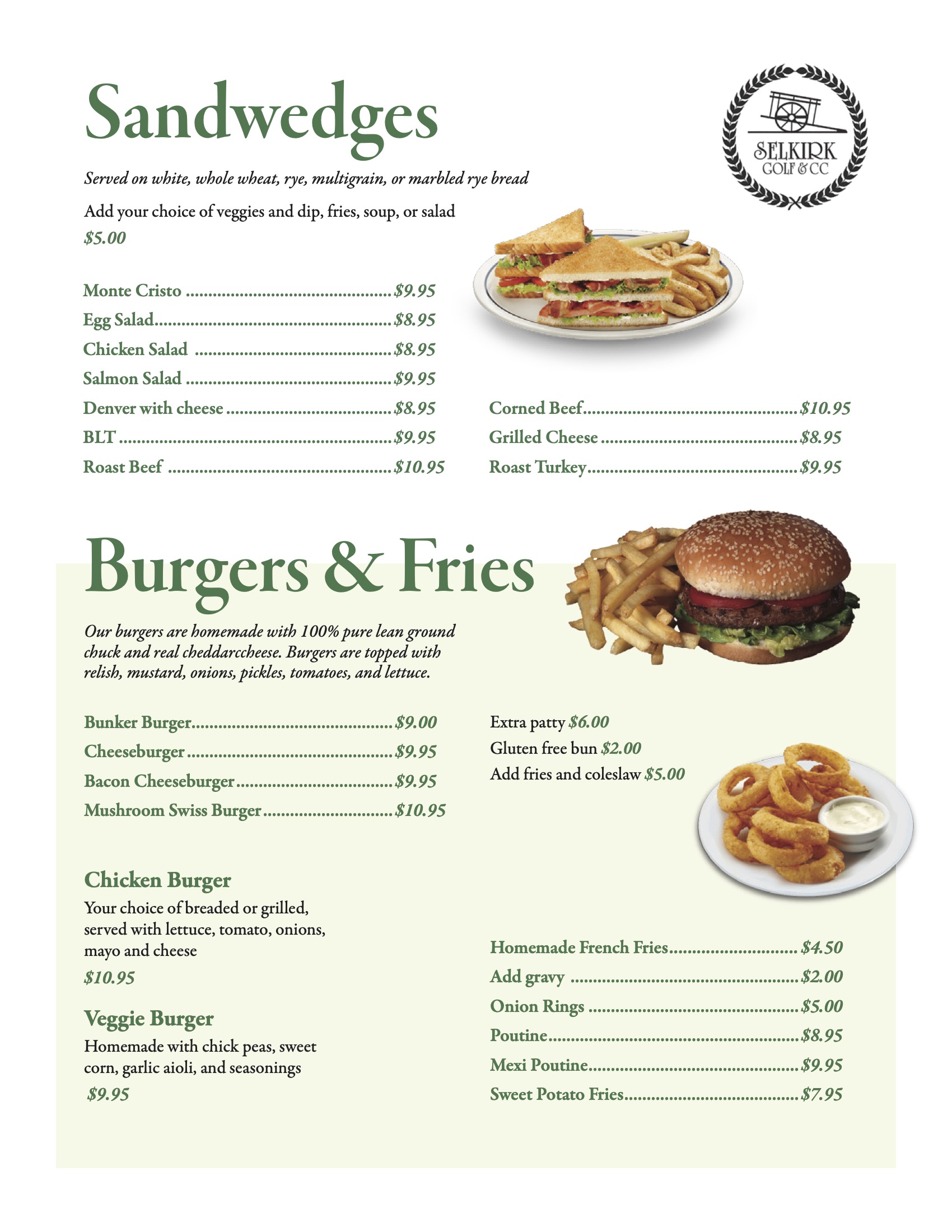 2024 SGCC menu sandwedges burgers