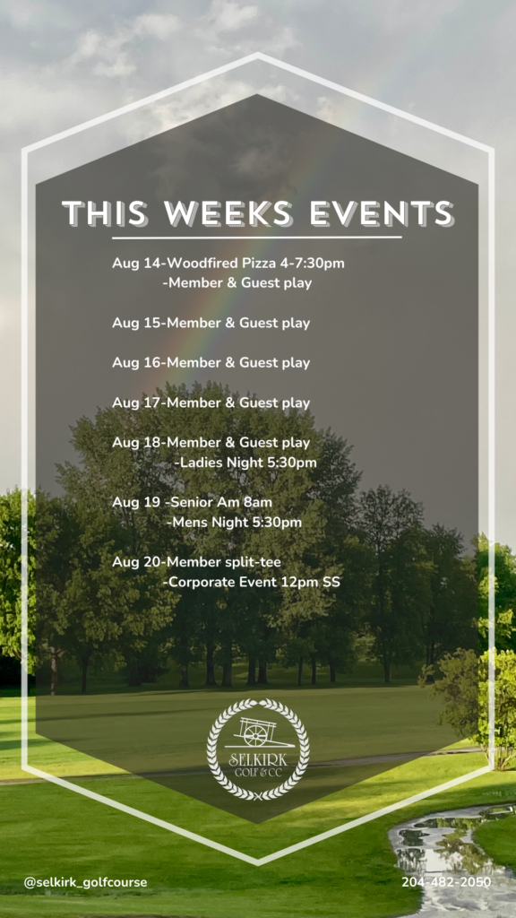 Events for the Week aug14