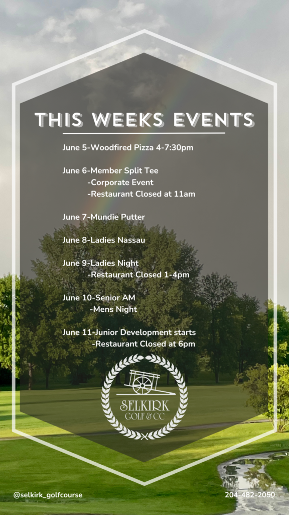 Events for the Week june 5