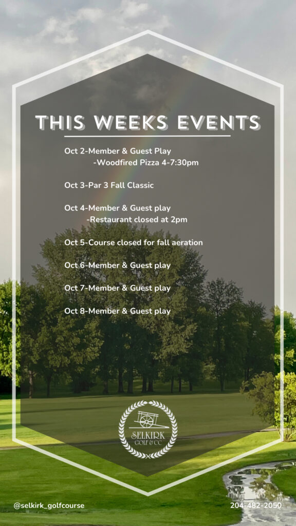 Events for the Week oct2