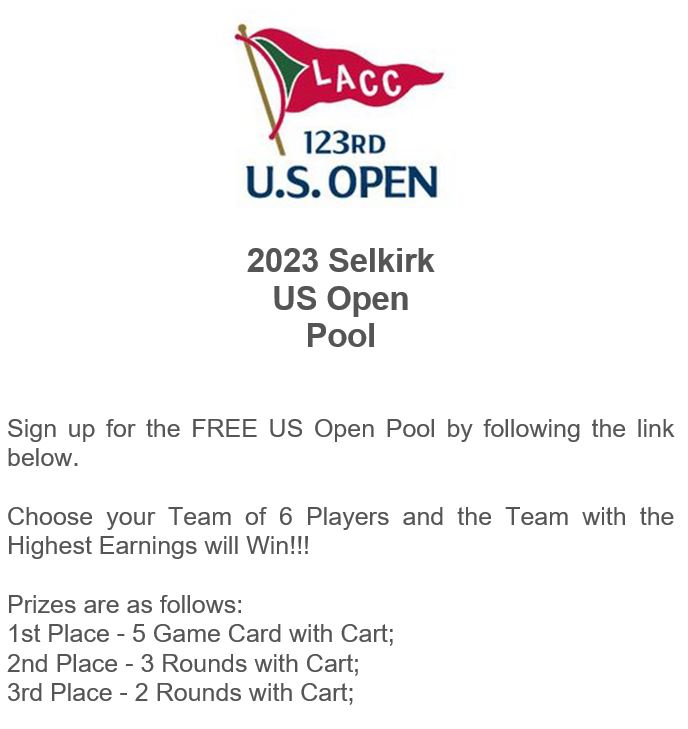 Win Great Prizes with our US Open Golf Pool Selkirk Golf Course and